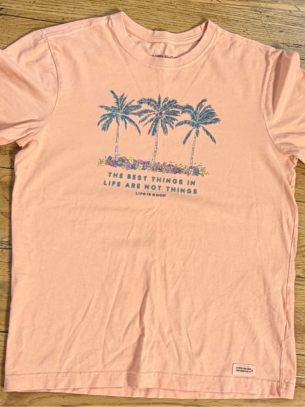 Life Is Good The Best Things In Life Are Not Things Tee sz S Like New